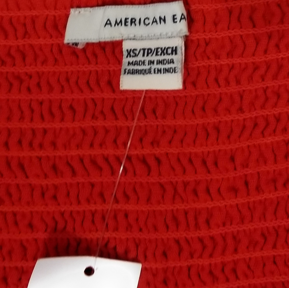 American Eagle Outfitters Red Button Front Midi Dress Womens Size XS - Picture 8 of 8